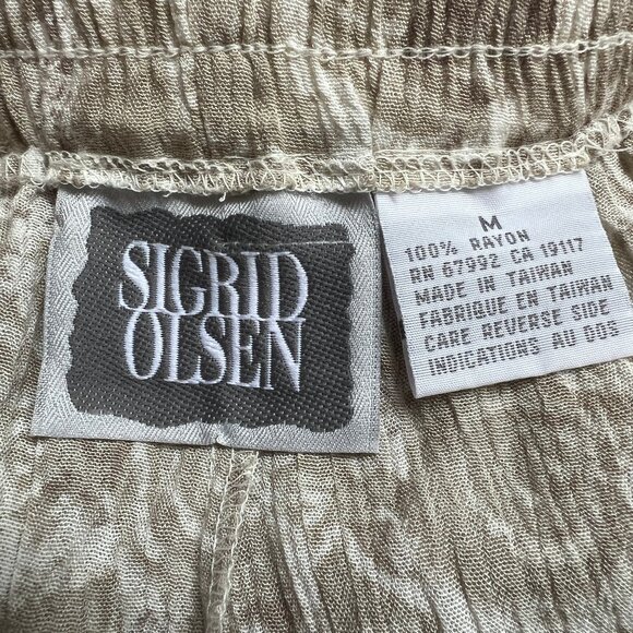 Vintage Coastal Wide Leg Crop Trouser Pants High Waisted Old Money Quiet Luxury - Picture 5 of 7